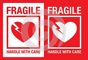 Fragile heart iconÃ¢â¬â stock illustration photo